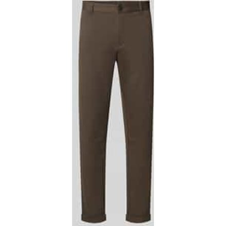 Slim fit stoffen broek met omgeslagen broekspijpen