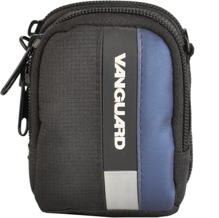 Vanguard | Java 5B | Compactcameratas | Riemclip | Schouderriem | Extra voorvak met rits | Zwart Blauw | Binnenmaat 8,5 x 5,5 x 3,5 cm