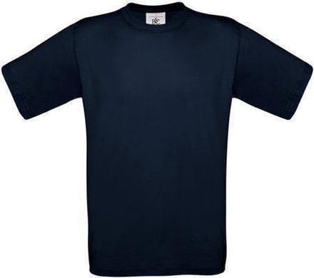 B&C Exact 150 Kids T-shirt Navy Maat 5/6 (onbedrukt - 5 stuks)