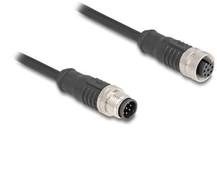 M12 8-pins A-gecodeerde industriële netwerk verlengkabel | CAT5e | PVC | 2 meter