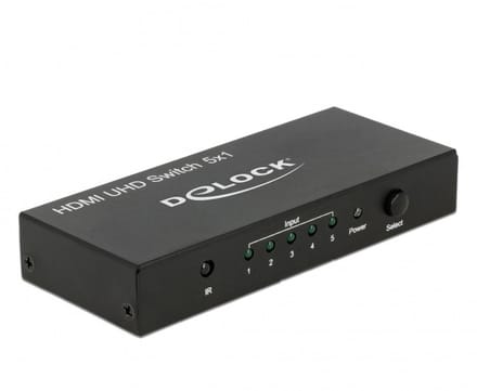 DeLOCK HDMI schakelaar 5 naar 1 - versie 2.0 (4K 60Hz HDR)