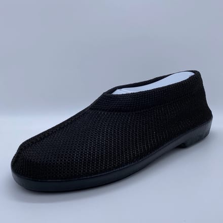 Gebreide Portugese Schoen - Zwart - Maat 44 - Instappers - Pantoffel