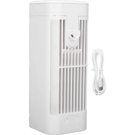 Draagbare airconditioner koelventilator 3 snelheden 120 ml watertank USB desktop luchtkoeler mistventilator white