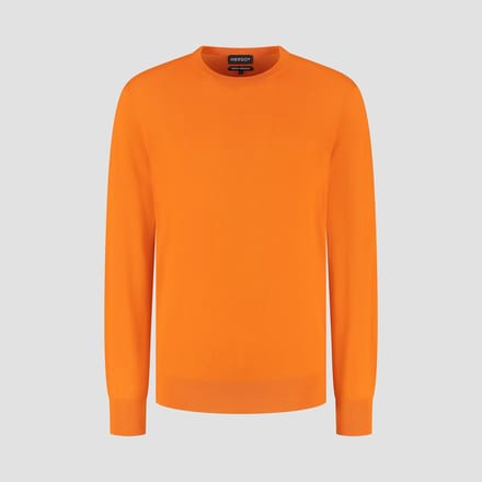 MERSO Crew Neck – Merino Trui – 100% Merino Wol – Curcuma Orange
