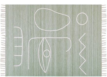 YAVU - Vloerkleed - Lichtgroen - 140 x 200 cm - Polyester