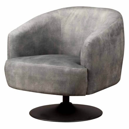 Tower Living Barga Fauteuil - Bliss 4 grey (draaibaar)