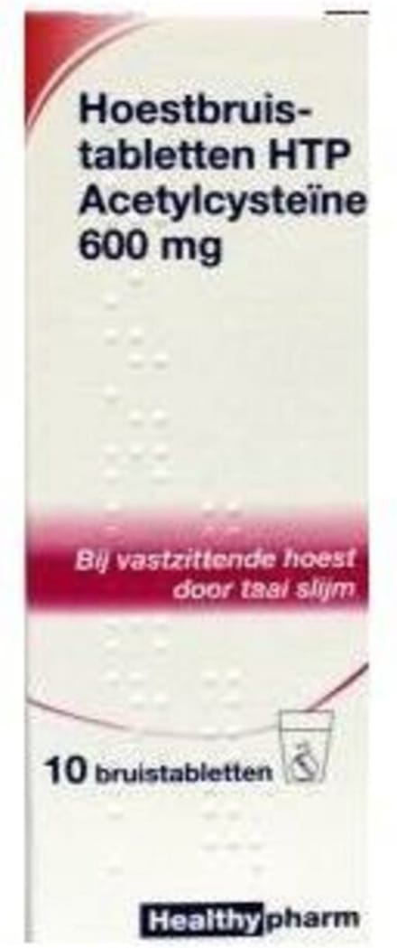 Healthypharm Acetylcysteine 600mg - 1 x 10 bruistabletten