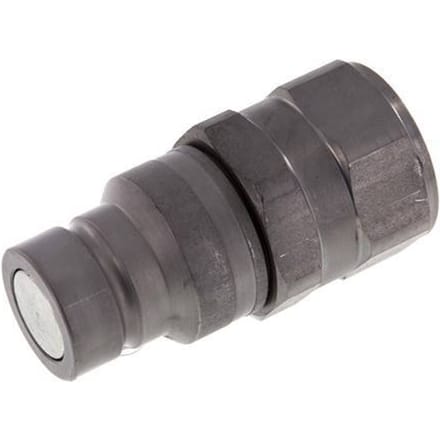 Stalen DN 19 Vlakdichtende Koppeling Insteeknippel G 1 inch Binnendraad ISO 16028 D 30mm