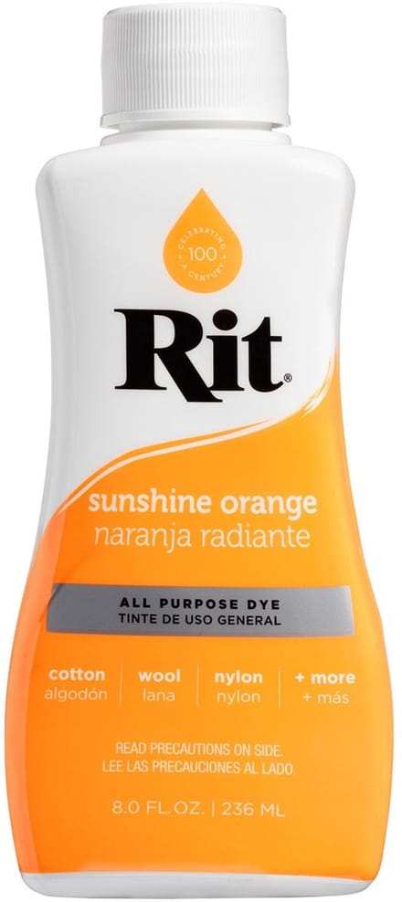 Rit Dye Liquid Sunshine Orange - Textielverf voor stoffen en hobby - 236ml