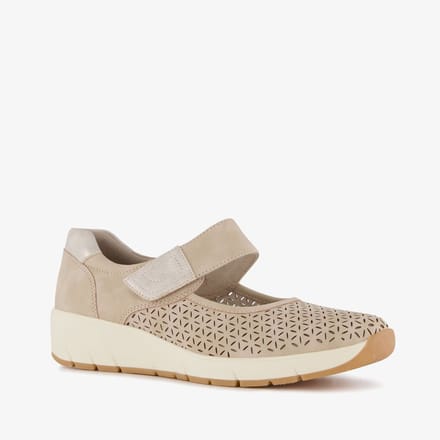 Softline dames instappers met H leest beige - Maat 36