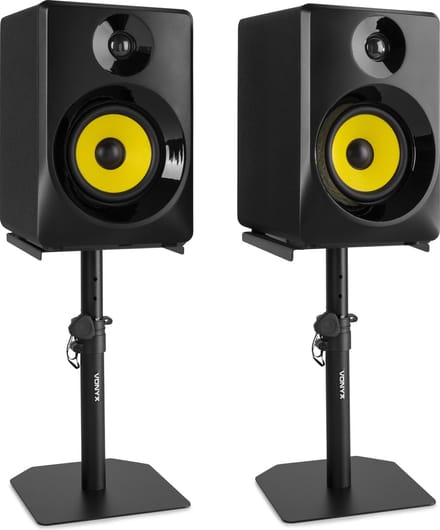 Set actieve studio monitors met bureaustandaard voor studio SMN50B 140W - Zwart