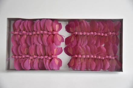 Bijstekers - W/b. 48 Butterflies/pick Pink 8cm