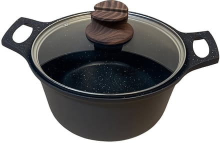 Hakal Gietaluminium Kookpan met Glazen Deksel – 20 cm