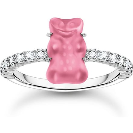 Thomas Sabo - TR2459-052-9-52 - Ring - 925 zilver - Dames - Goldbär roze - Ringmaat 52
