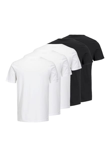 JACK & JONES- JJEORGANIC BASIC TEE SS O-NE 5PK MP NOOS - Heren - T-shirt