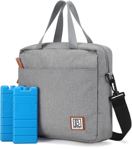 Brisby 4 Laags Geïsoleerde Koeltas - Lunchtas 7 liter - Lichtgrijs