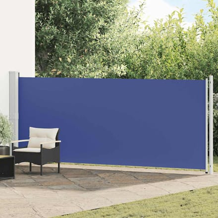 vidaXL - Tuinscherm - uittrekbaar - 600x160 - cm - blauw