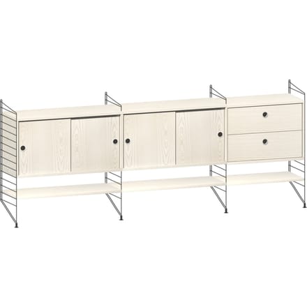 String Furniture - Rekcombinatie 6 - Essen - zwart - meerkleurig