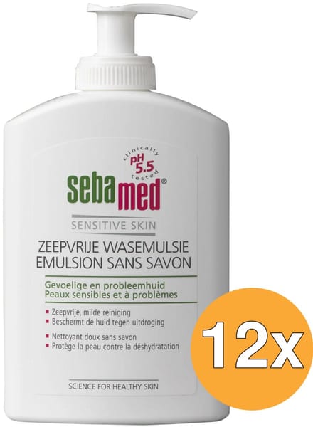 12x Sebamed Zeepvrij wasemulsie (300 ml)