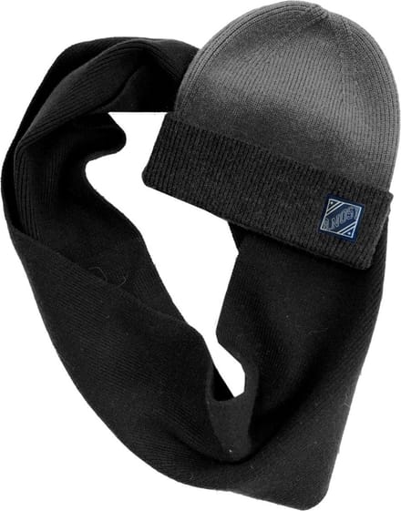 B.Nosy - Sjaal & muts Aeden - Black - Maat 98-116