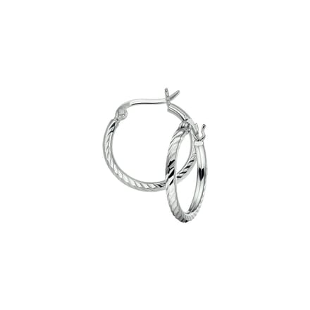 Glams oorringen gediamanteerd - 20 mm - Zilver