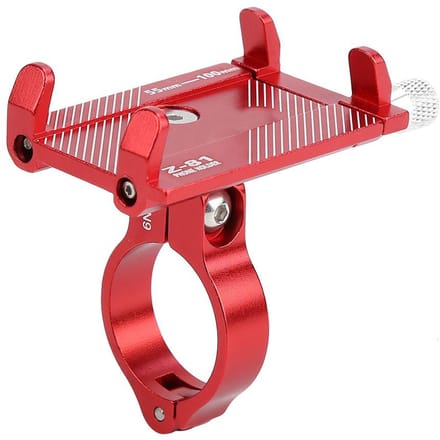Aluminium Verstelbare Fietsstuur Telefoonklem Fiets Smartphone Houder Standaard Titanium pink