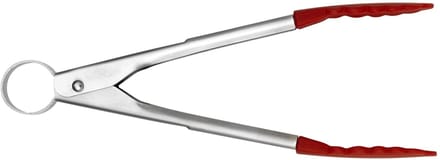 Mini serveertang (met silicone) - rood - 18 cm