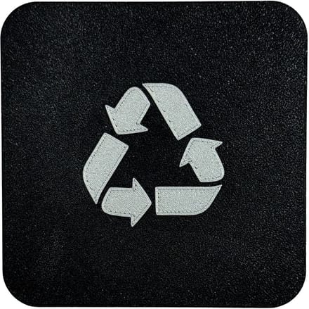 Recycle bordjes 2x | 10 cm vierkant 2 mm dik | Zwart Zilver | Bio plastic