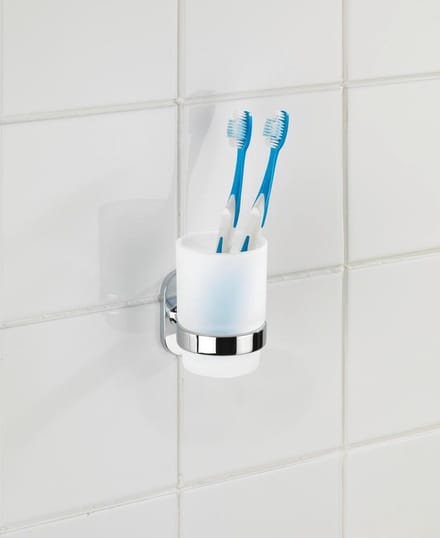 Wenko Tandenborstelhouder Uno Puerto Rico 10 Cm Zink/glas Wit