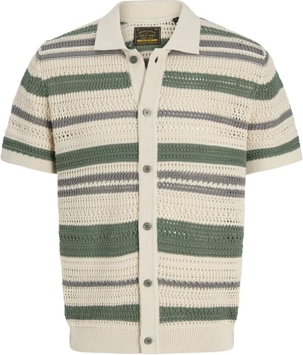 JACK&JONES - JPRBLUHAMILTON BUTTON THROUGH POLO SS - Heren - Polo's