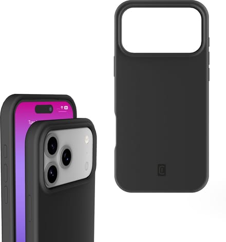 Cellularline Sensation Hoesje - Geschikt voor iPhone 17 Pro - Soft Touch & Microvezel Binnenkant - Zwart