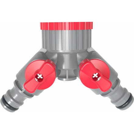AWTools AW61049 - Dubbele Slangkoppeling - Kunststof - 1" - 3/4"