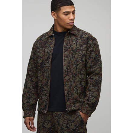 Oversized acidwashed camouflage overshirt | Brown | Size XS