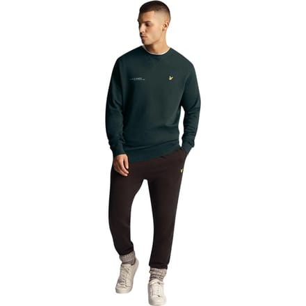 Lyle & Scott Heren Ordinate Logo Katoenen Sweatshirt (Groen)