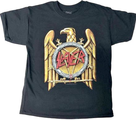 Slayer - Gold Eagle Kinder T-shirt - Kids tm 8 jaar - Zwart