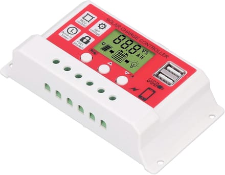 Zonne Laadregelaar - PWM Controller - Energie Beheer - LCD Display Dual USB - 20A - Zwart