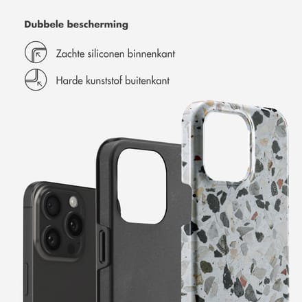 Selencia Hoesje - Geschikt voor Apple iPhone 15 Pro Max - Backcover - Chic Terazzo