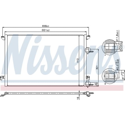 Condensor, airconditioning NISSENS 940320