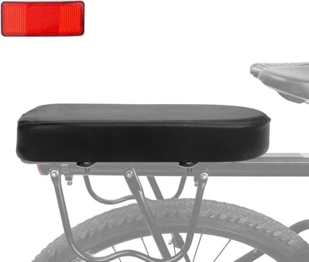 Fiets Achterzitje - Kind Zitje - Extra Passagiers - Universele Pasvorm - Gemiddelde Grootte - Zwart