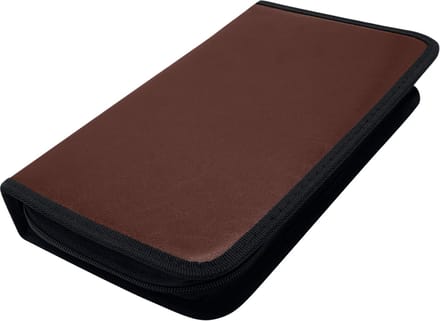 Purepeak CD Hoes Opbergmap - DVD Hoesjes Case - Opslag voor 80 CD's - Auto Map - Bruin