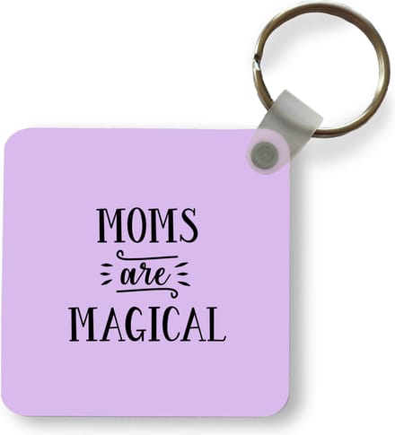 Sleutelhanger - Uitdeelcadeautjes - Mama - Quote - Paars - Plastic