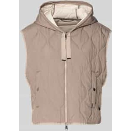 'Bodywarmer met capuchon en tweewegritssluiting'