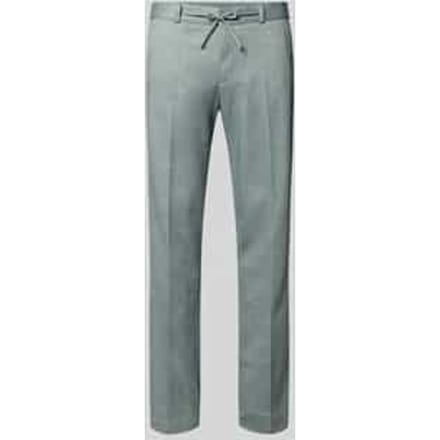 straight fit stoffen broek met bandplooien model 'Sparta'