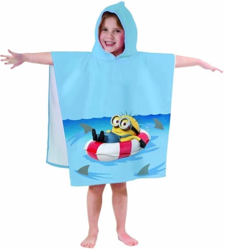 Minions Phil - Poncho / Badcape - 60 x 120 cm - Blauw