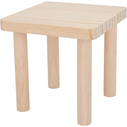 Hamster Jouer Plateforme en Bois Carrée Décorative Texture Naturelle Plateforme Support pour Hamsters Hamster Syrien beige