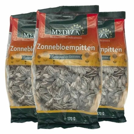 Mediza - Zonnebloempitten - 3 x 170 gr - Voordeelverpakking