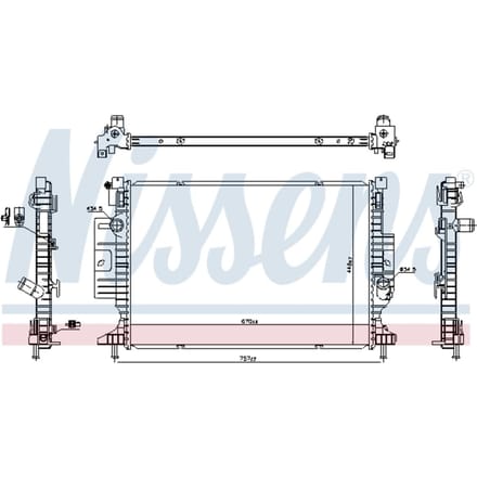 Radiator, motorkoeling NISSENS 606387