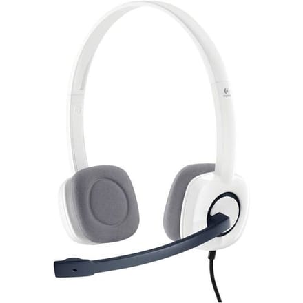 Logitech H150 Computer On Ear headset Kabel Stereo Wit Ruisonderdrukking (microfoon), Noise Cancelling Volumeregeling, Microfoon uitschakelbaar (mute)