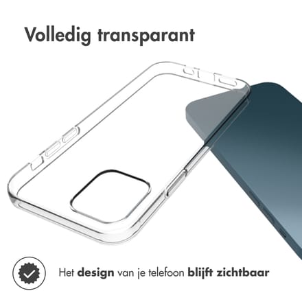 Accezz Hoesje - Geschikt voor Apple iPhone 12 Pro / 12 - Clear Backcover - Transparant
