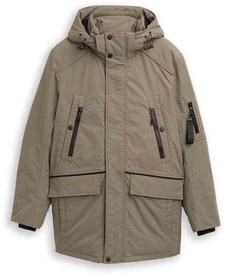 Tom Tailor - Arctic parka met afneembare capuchon - Maat XXL - smokey olive green